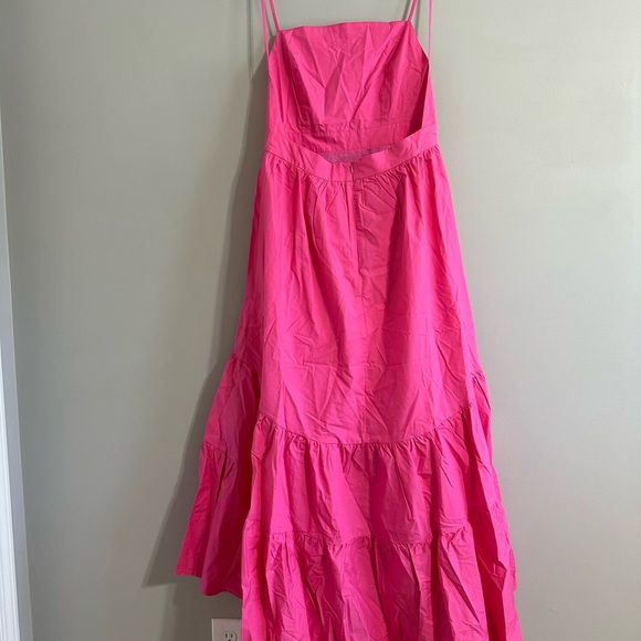 Pink High-Low Midi Dress - Picture 4 of 5